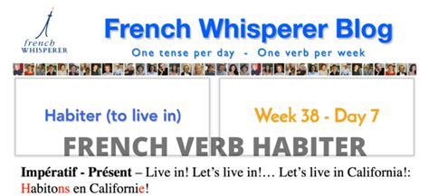 French Verb Habiter 41 Life Changing Weeks Week38 Day7 French