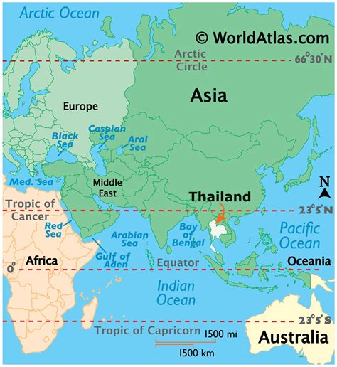 Thailand Large Color Map