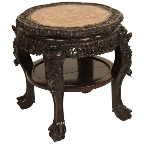 Small Chinese Carved Rosewood Table At 1stdibs