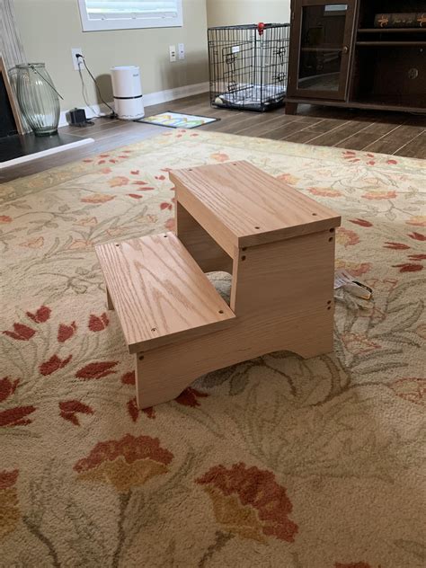 Oak Step Stool My First Woodworking Project Ever Rwoodworking