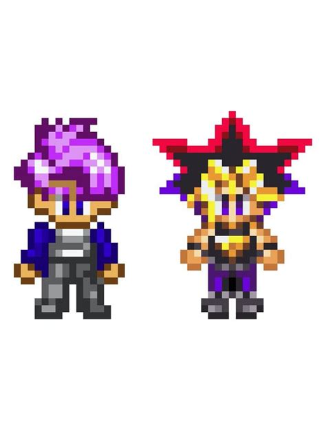Kid Trunks And Yugi Moto Sprites My First Go At Pixel Art Recreating