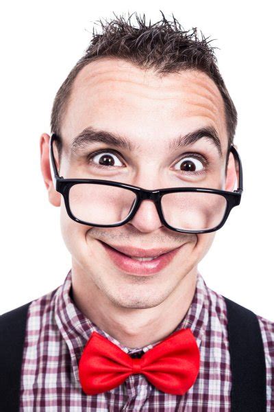 Cross Eyed Nerd Funny Cross Eyed Nerd Face — Stock Photo © Janmika