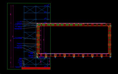 Detail 1 20 Structure Of Pallet Equipment On Scaffolding In Autocad