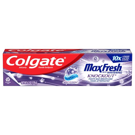 Colgate Max Fresh Knockout Toothpaste Whitening With Mini Breath