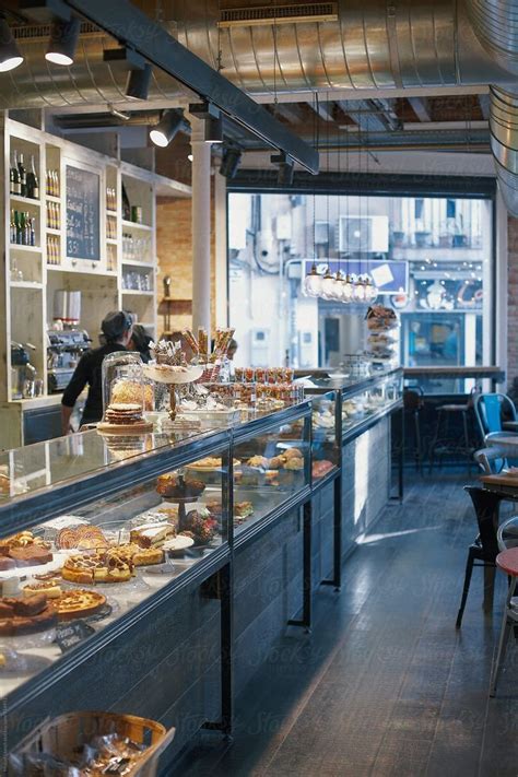Counter And Client Space Of A Cozy Bakery With A Diversity Of Goods