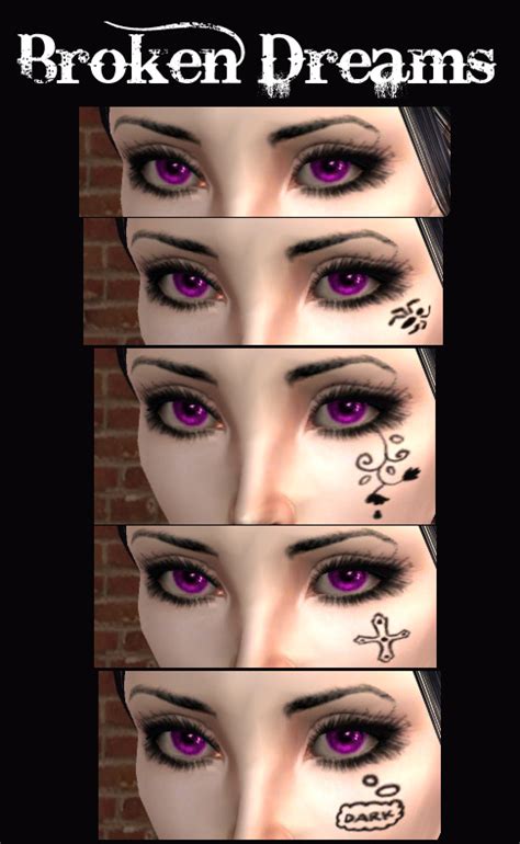 Mod The Sims The Goth Project 6 Sets Of Goth Makeup
