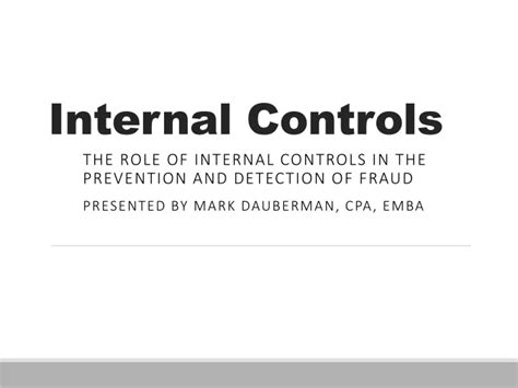 Ppt Internal Controls Powerpoint Presentation Free Download Id9373659