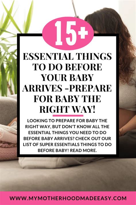 15 Essential Things To Do Before Your Baby Arrives Checklist My