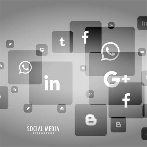 Gray Background Of Social Media Logo Download Free Vector Art Stock
