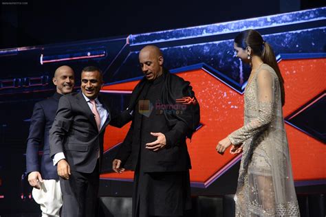 Deepika Padukone Vin Diesel At Xxx Press Meet On 12th Jan 2017 Vin Diesel Bollywood Photos