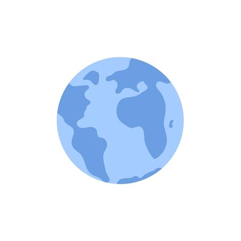 Premium Vector Vector Earth Globe With Continents And Oceans World Or