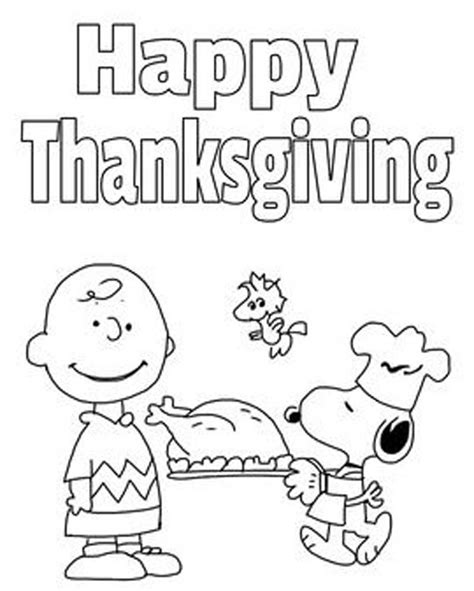 50 Peanuts Thanksgiving Coloring Pages Free Download 2023