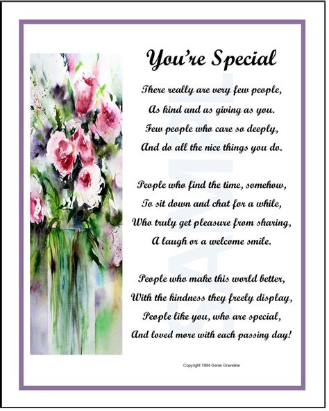 Youre Special Digital Download Friend Poem T For A Etsy Ireland