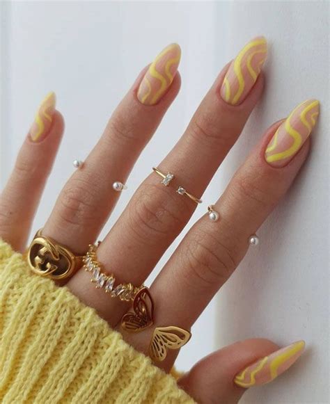 14 Swirl Yellow Nails The Nail Salons Are Opened So If You Want To