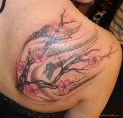 Floral Cherry Blossoms Tattoo On Back Tattoo Designs Tattoo Pictures