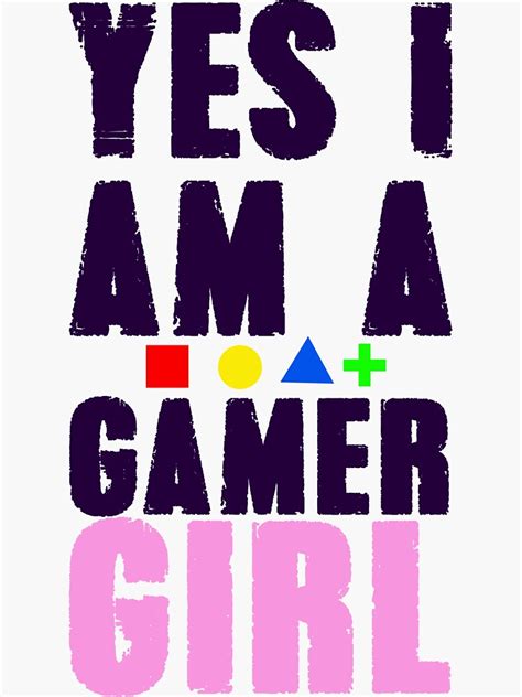 Yes I Am A Gamer Girl Sticker For Sale By Nostalgia83 Redbubble