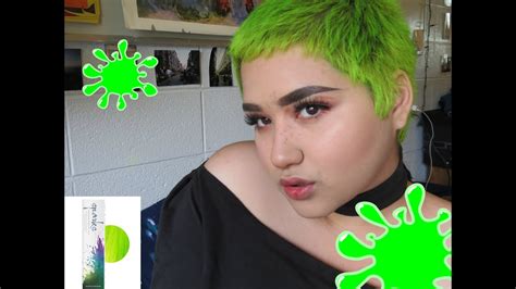 Dying My Hair Lime Neon Greensparks Hair Dye Youtube
