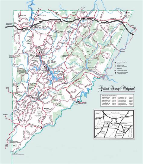 Garrett County Maryland Guide Map Garrett County Maryland Mappery