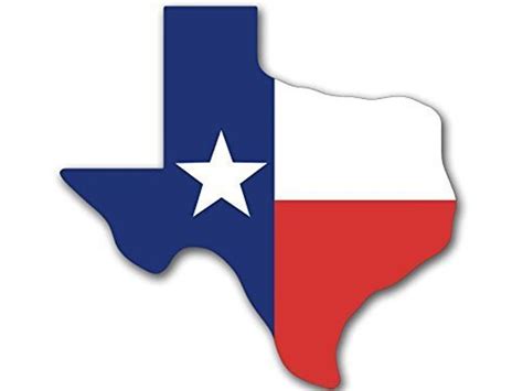 Texas Shaped Texas Flag Sticker Bumper Tx Car Texan Decal Etsy
