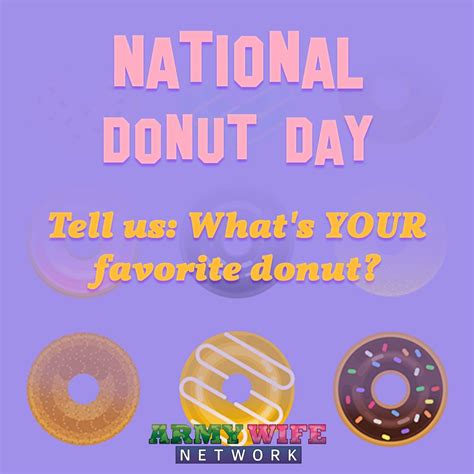 Donut Flavors National Donut Day Holiday Fun