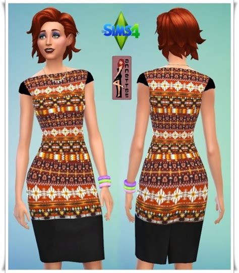 Aztec Dresses At Annetts Sims 4 Welt Sims 4 Updates