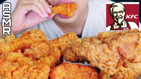 Asmr Kfc Spicy Fried Chicken Crunchy Eating Sounds No Talking Mukbang 먹방 Youtube