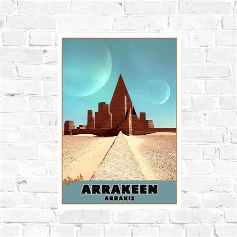 Dune Frank Herbert Arrakis Arrakeen Travel Poster Etsy Travel Prints
