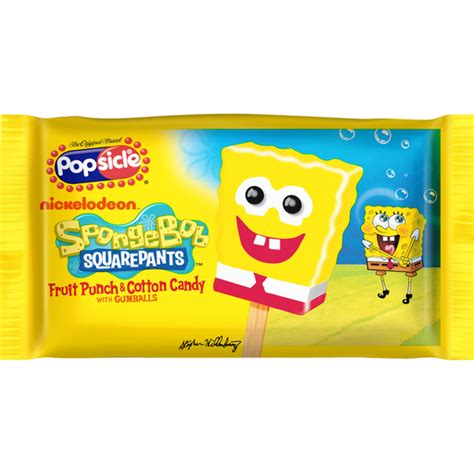 Popsicle Spongebob Squarepants Single Serve Novelty Bar Fl Oz Wrapper Ice Cream And