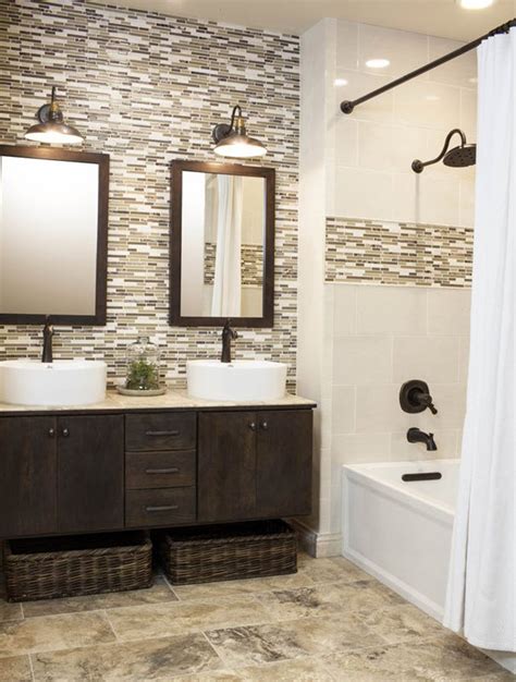40 Brown Mosaic Bathroom Tiles Ideas And Pictures