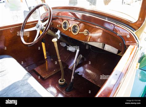 Vintage Retro Car Interior Stock Photo Alamy