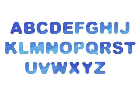 Download Watercolor Font Vector 129632 Vector Art at Vecteezy