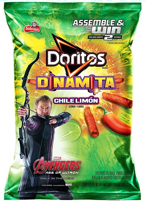 Doritos Dinamita Chile Limon Flavor Rolled Tortilla Chips 925oz 10