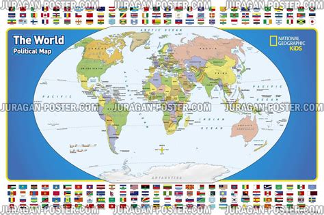 Nat Geo World Map Juragan Poster Jual Poster