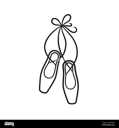 Ballet Pointe Shoes Ballerina Accessories Isolated Vector Illustration