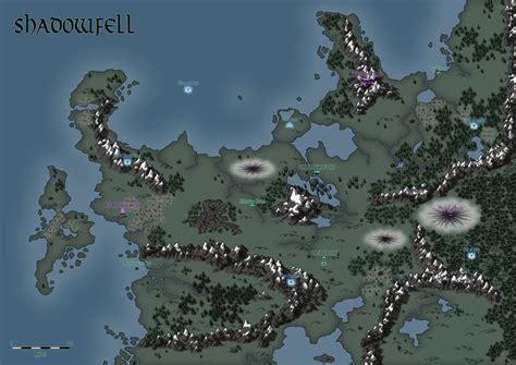 Shadowfell Fantasy Artwork Fantasy Map Cartography