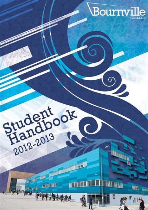 Bourneville College Student Handbook Cover Guidebook Design Cover