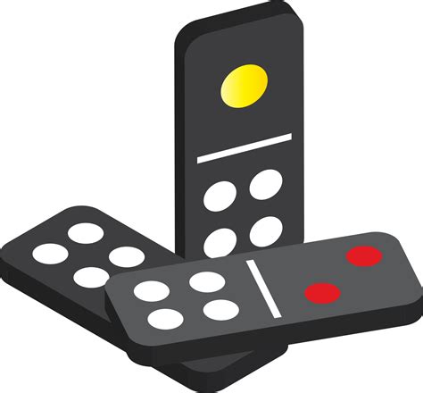 Dominoes for game illustration in 3D isometric style 14376191 PNG