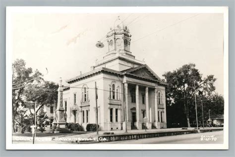 Pulaski County Court House Hawkinsville Ga Cline Rppc Confederate