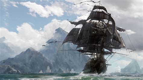 Pirates Video Games Skull And Bones Sea Mountains