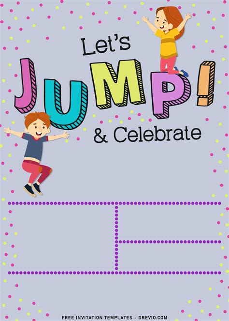 Free Printable Jump Happily Invitation Templates Download Hundreds Jump Invitation Jump