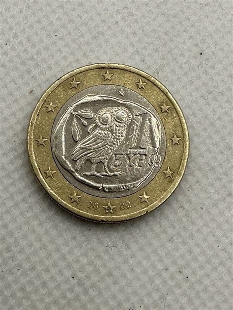 Pièce De 1 Euro Grèce 2002 Avec Le S Dans Létoile Du Bas Ebay