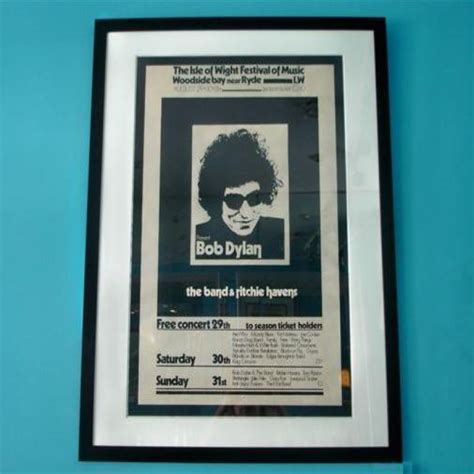 Bob Dylan Original Isle Of Wight Festival Poster Circa 1969