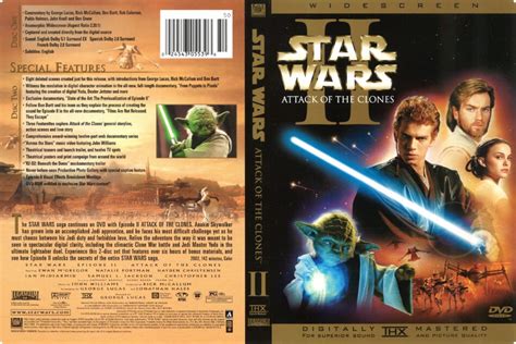 Star Wars Episode Ii Attack Of The Clones 2002 R1 Dvd Cover