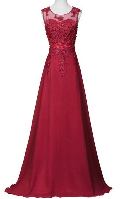 Gorgeous Mermaid Spaghetti Straps Burgundy Long Prom Dress With Lace On
