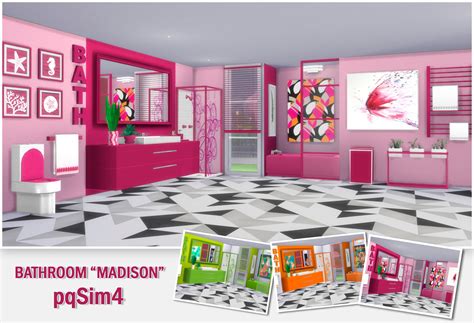 Sims 4 Ccs The Best Bathroom “madison” By Pqsim4