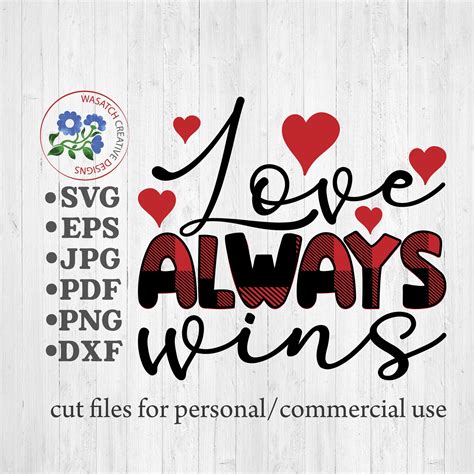 Love Always Wins Svg Valentines Svg Valentines Etsy