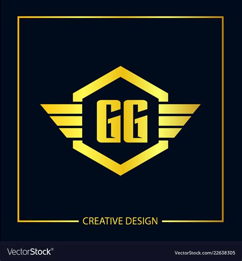 Initial Letter Gg Logo Template Design Royalty Free Vector