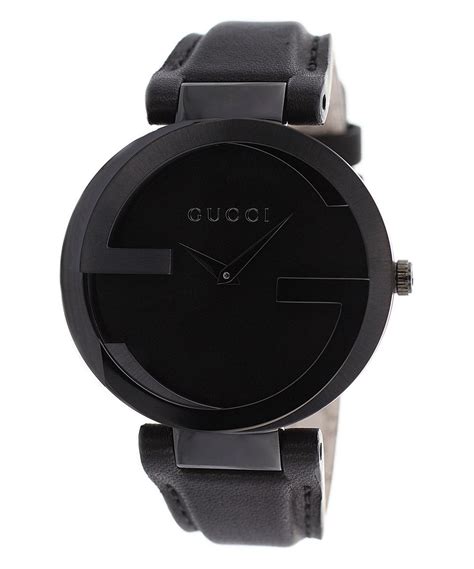 Black Interlocking Leather Strap Watch By Gucci Zulily Zulilyfinds