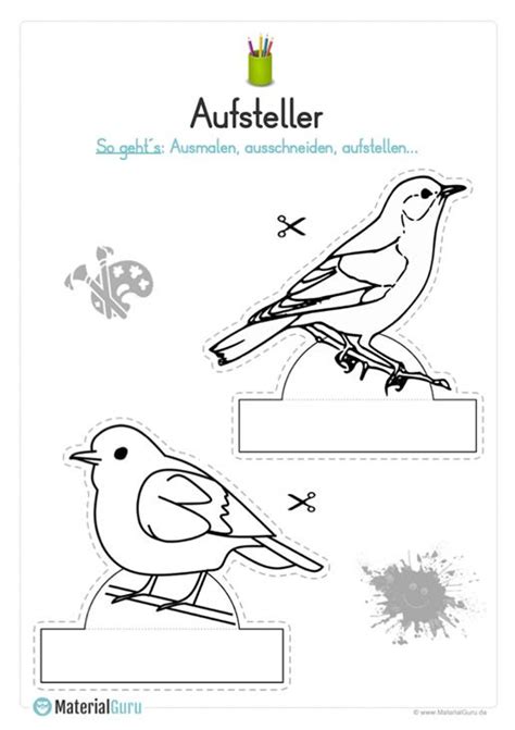 Vögel und kleine säugetiere finden bei kälte, eis und schnee nur noch wenig frisches wasser bereitstellen. Ein kostenloser Bastel-Aufsteller zum Frühling, auf dem ...