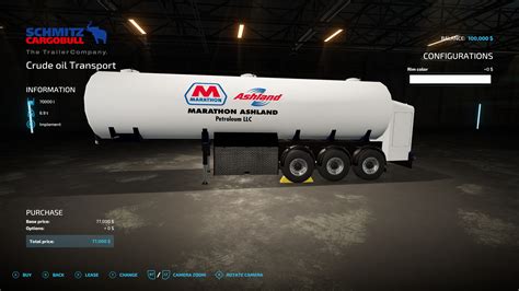 Crude Oil Transport Tanker V1000 Fs22 Mod Farming Simulator 22 Mod